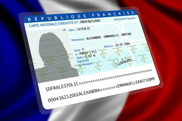 French national identity card (female) — Stock Photo © DenisCostille ...