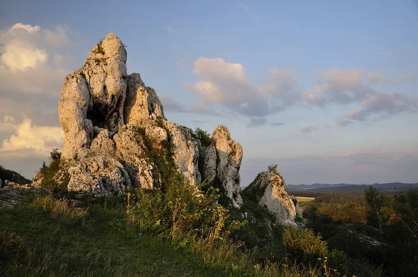 Stock image Jurassic limestone cliffs at sunset