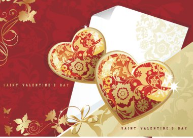 St Valentine card clipart