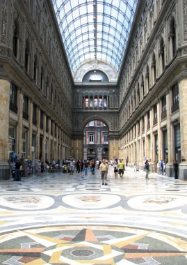 Galleria Umberto I, a 19th century public gallery in Naples, Italy clipart