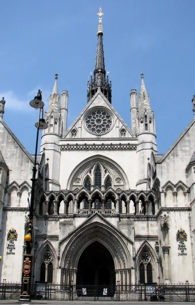 Bejáratnál Hogy Királyi Bíróságok Rendelkeznek Kizárólagos Illetékességgel London Anglia Stock Kép