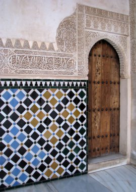 Islamic art and architecture in Alhambra clipart