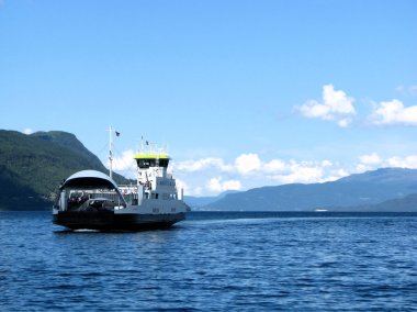 Passenger ferry in Norway clipart