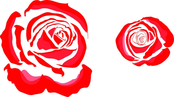 Grand Petit Bourgeon Rose Illustration Vectorielle Abstraction Graphismes Vectoriels