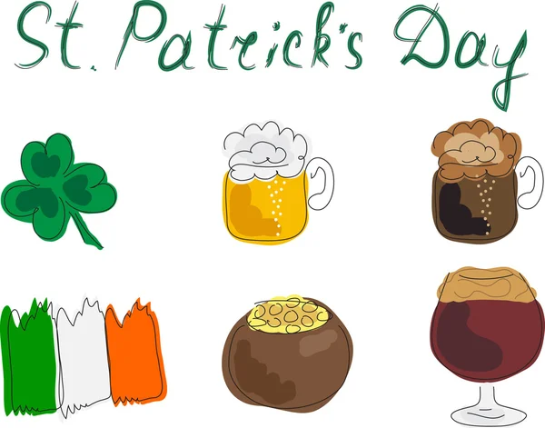 stock vector Icon set to St. Patrick's Day