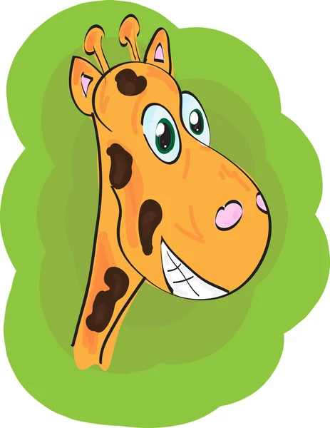 Ilustração Vetor Bonito Uma Girafa —  Vetores de Stock