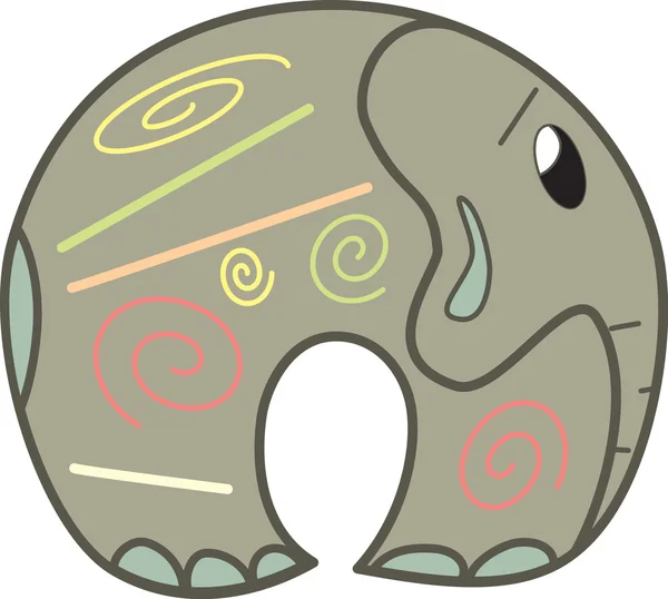 Εικονογράφηση Ενός Ελέφαντα Διάνυσμα Eps — Διανυσματικό Αρχείο