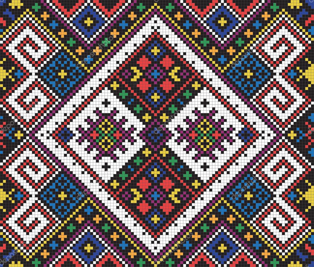 Ukrainian ethnic seamless ornament, #10, vector