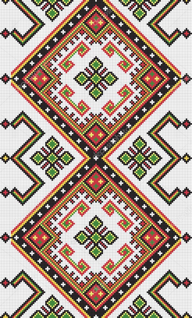 Ukrainian ethnic seamless ornament, #9, vector