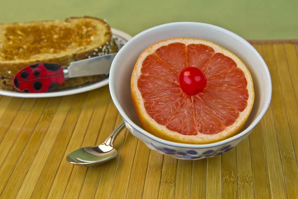 Grape frukt frukost — Stockfoto