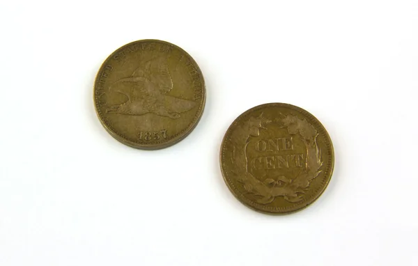 Monedas-Cent Águila Voladora Rara — Foto de Stock