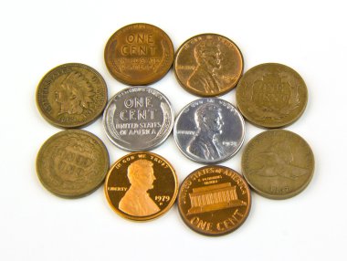 Coins- Pennies or Cents clipart