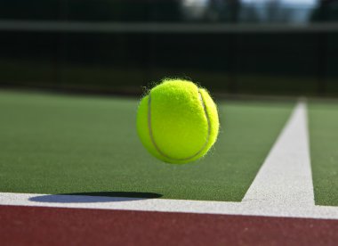 Tennis ball and court clipart