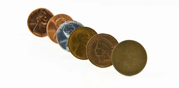 History of American Cents — Stock Photo, Image