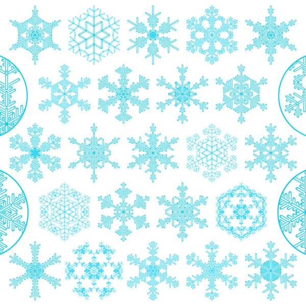 Набор Декоративных Снежинок Вектор — стоковый вектор
