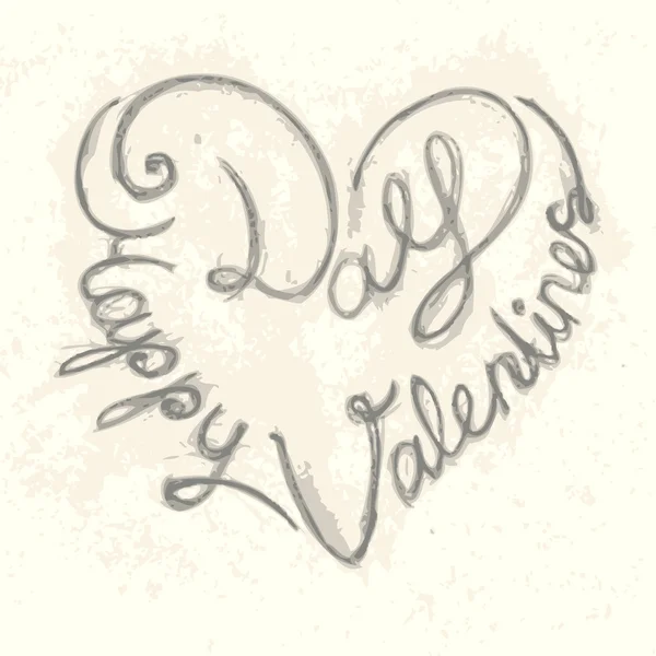 Aftelkalender voor Valentijnsdag kaart, vector — Stockvector