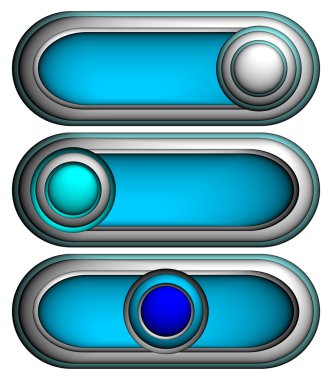 3d buttons, vector clipart