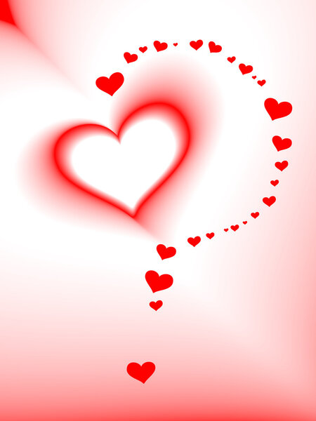 Valentine's day card, vector, romantic heart