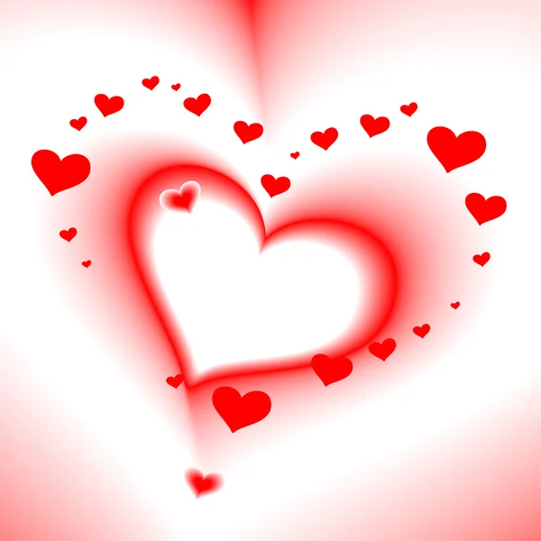 Valentinstag-Karte, Vektor, romantisches Herz — Stockvektor