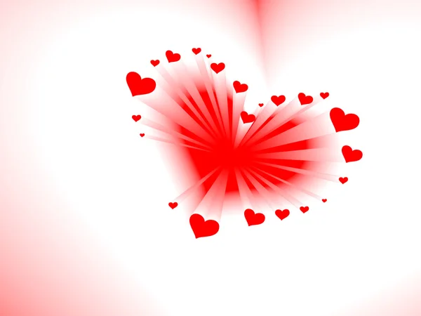Dia dos Namorados cartão, vetor, coração romântico — Vetor de Stock