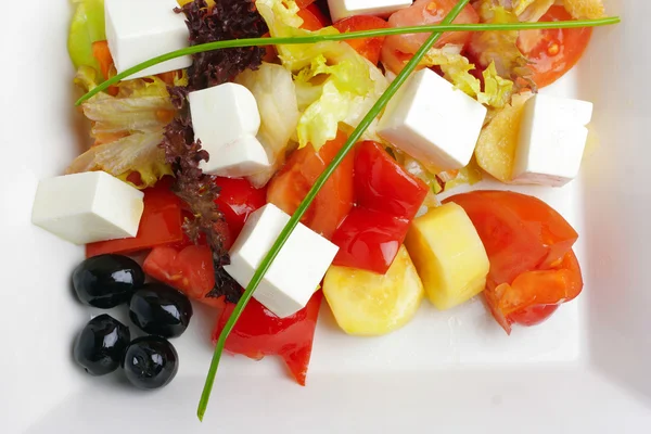 Feta salade met tomaten — Stockfoto