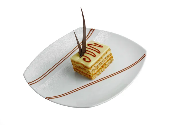 Vanille crème taart — Stockfoto