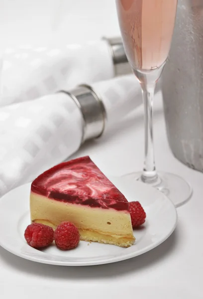 Raspberry Cheesecake — Stock Photo, Image