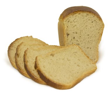 Ekmek beyazda izole