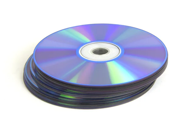 stock image Pile of dvd discs