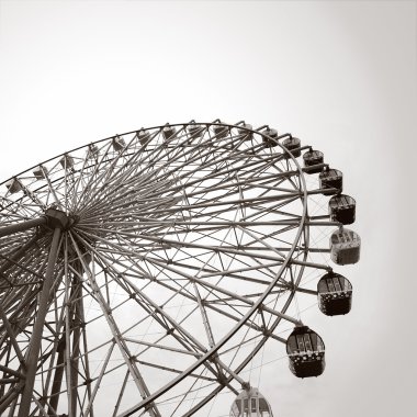 Ferris wheel of the silhouette clipart