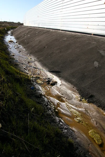 Kirli Nehir Ekoloji Doğa Kavramı — Stok fotoğraf