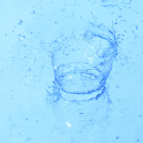 Синяя Вода Брызги Макро Закрыть — стоковое фото