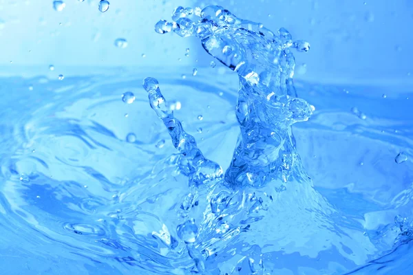 Salpicos Água Azul Macro Close — Fotografia de Stock