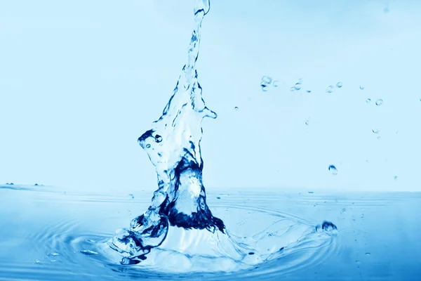 Modré Vody Splash Makro Zblízka — Stock fotografie