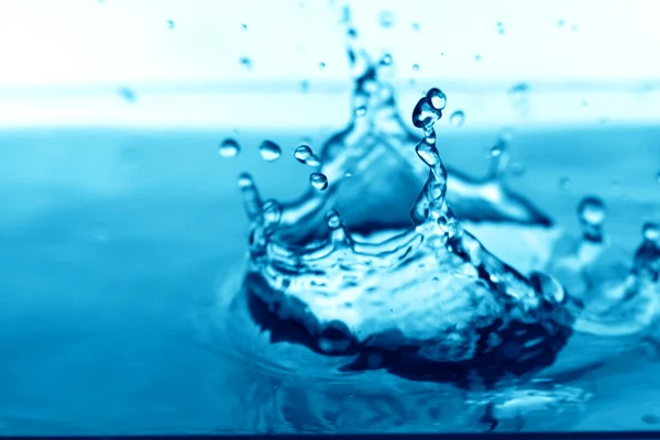 Blue Water Splash Macro Close — Stock Photo, Image