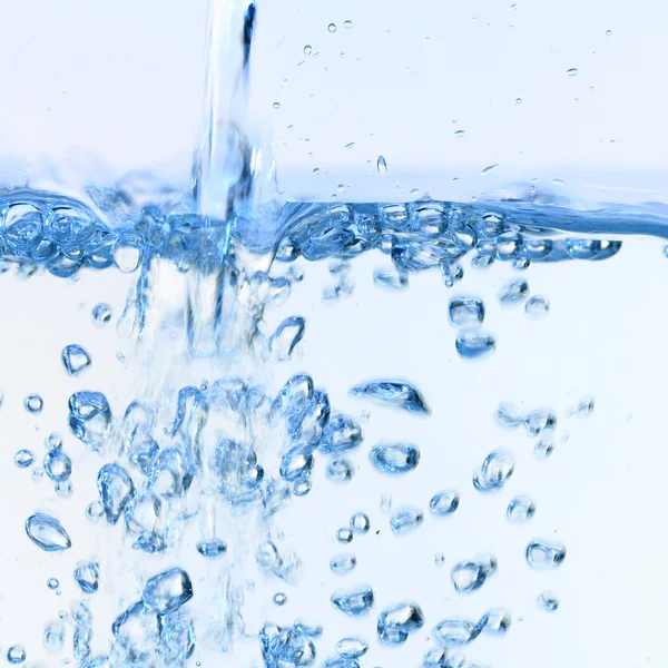 Wasserblasen Blenden Auf Weißem Hintergrund Auf — Stockfoto