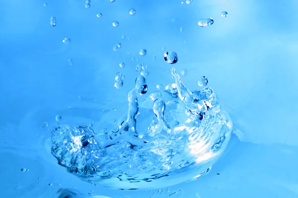 Синя Вода Сплеск Макро Крупним Планом — стокове фото