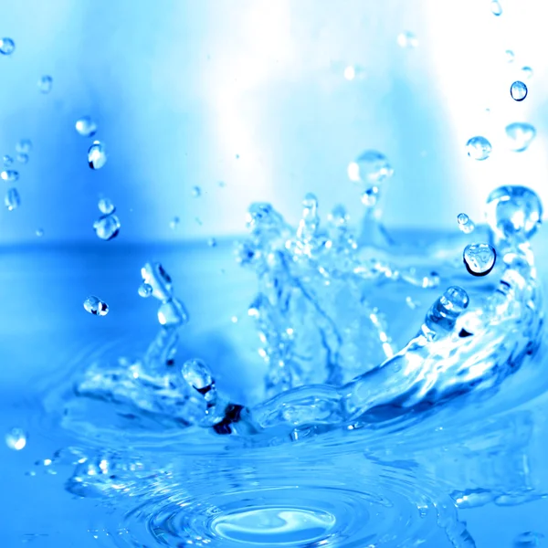 Blå vattenstänk — Stockfoto