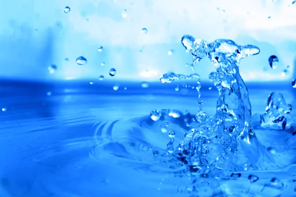 Víz Splash Makró Közelről — Stock Fotó