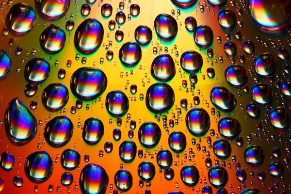 Clean Multicolored Waterdrops Macro Background — Stock Photo, Image