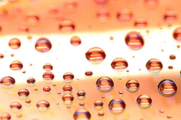 Saubere Glänzende Wassertropfen Makrohintergrund — Stockfoto