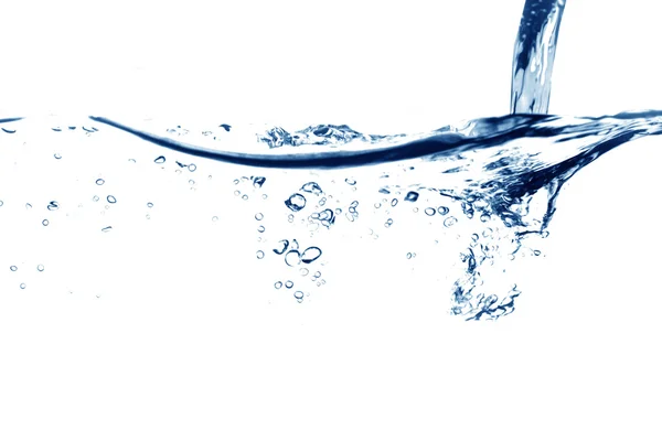 Вода Падає Крупним Планом Бульбашковий Потік — стокове фото