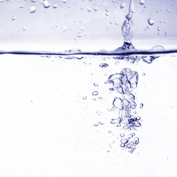 Water Falling Close Bubble Stream — Stock Photo, Image