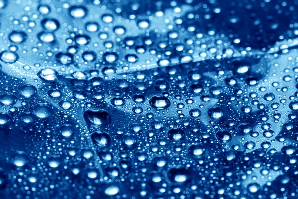 Mavi waterdrops — Stok fotoğraf