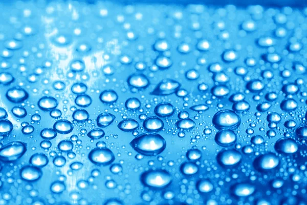 Blauwe waterdrops — Stockfoto