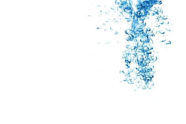 Голубые Пузыри Воды Чистом Фоне — стоковое фото