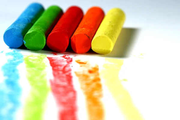 Pintura Coloreada Arte Mano Sobre Papel Blanco — Foto de Stock
