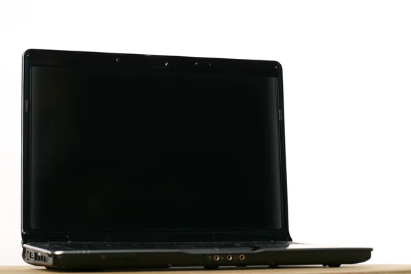 Schwarzer Business Laptop Auf Weißem Hintergrund — Stockfoto