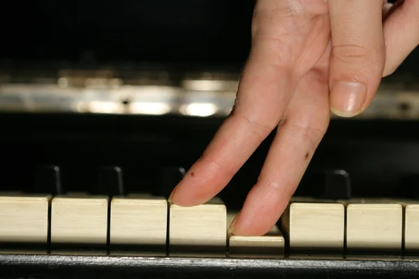 Zongora játék — Stock Fotó