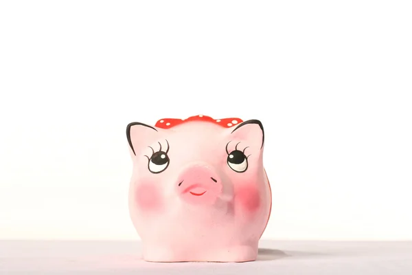 Рожевий Свинячий Банк Щоб Тримати Гроші — стокове фото